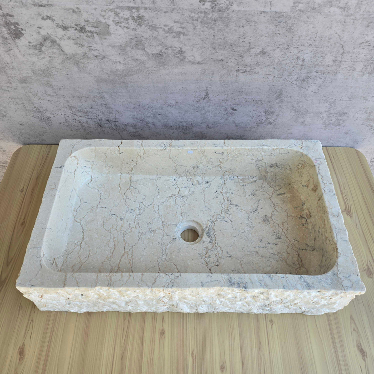 Natural Rectangle Marble Stone Basin 13