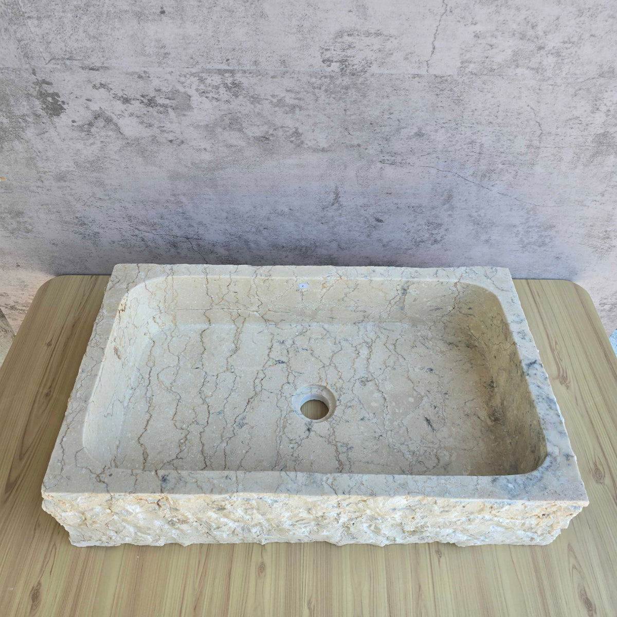 Natural Rectangle Marble Stone Basin 14