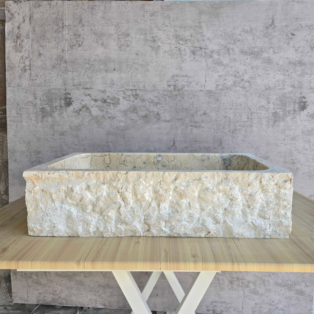 Natural Rectangle Marble Stone Basin 15