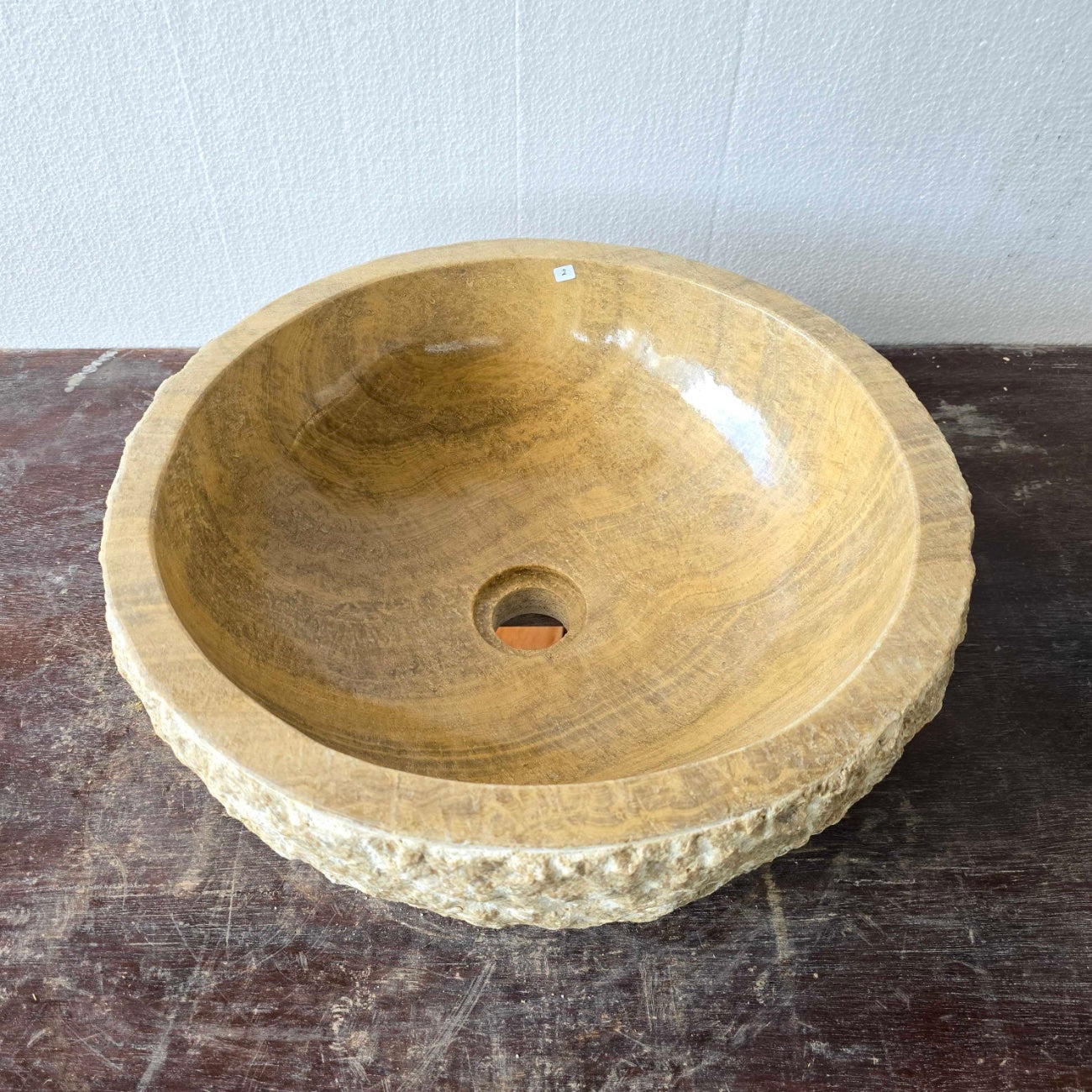 Natural Round Onyx Stone Basin 02