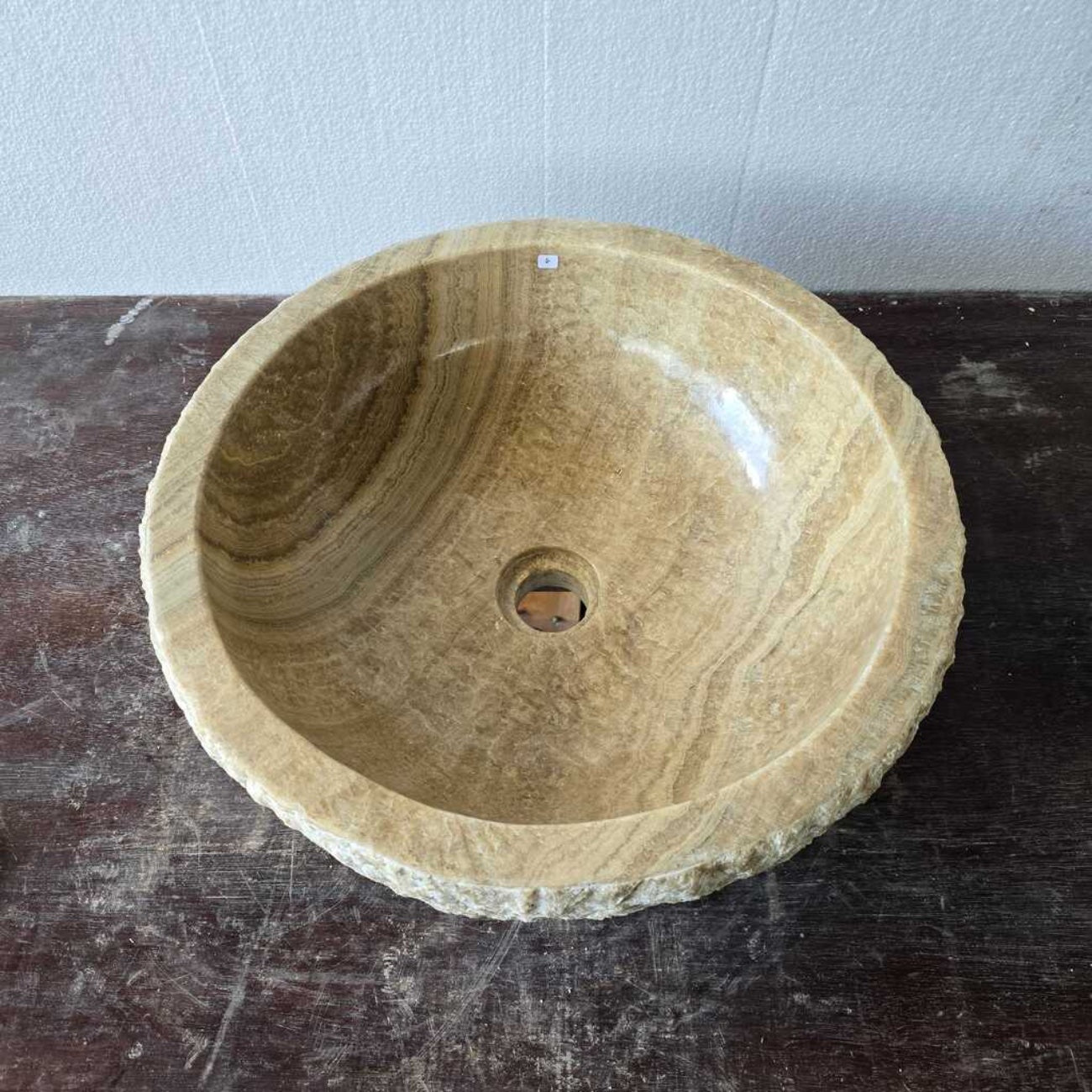Natural Round Onyx Stone Basin 06