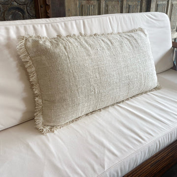 Natural Woven Lumbar Cushion 50x100cm