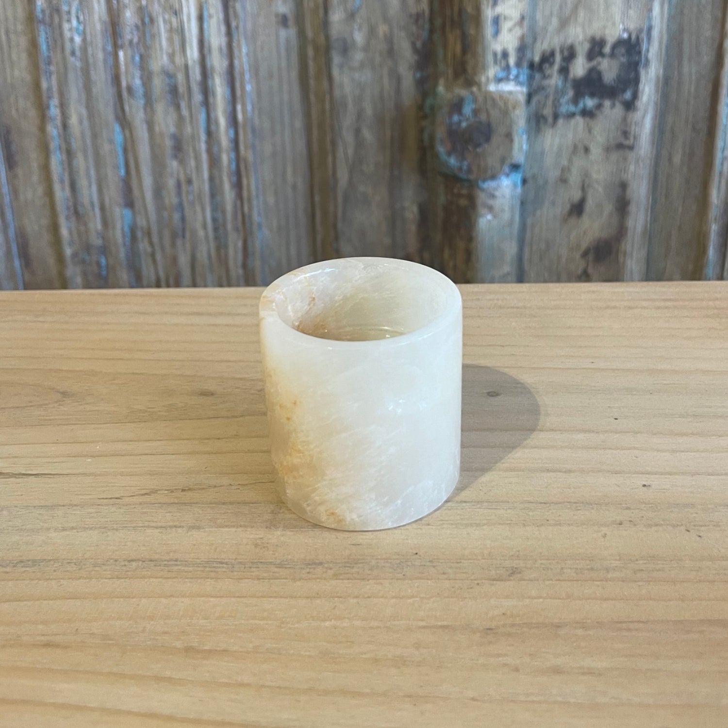 Onyx Stone Round Tealight Candle Holder 5cm
