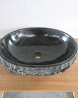 Oval Andesite Chisel Stone Basin 04 | Pre Order