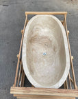 Oval Full Polished Onyx Stone Bath | Pre Order