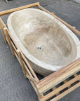 Oval Full Polished Onyx Stone Bath | Pre Order