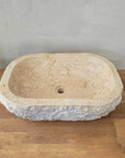 Oval Natural Marble Stone Basin 03  | Pre Order - Arriving End Nov