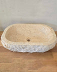 Oval Natural Marble Stone Basin 04 | Pre Order - Arriving End Nov