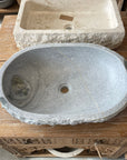 Oval Natural Onyx Stone Basin 01- 59.5x 41 x 15cm