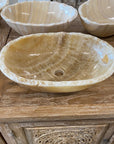 Oval Rugged Onyx Stone Basin 