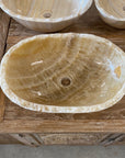 Oval Rugged Onyx Stone Basin 