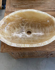 Oval Rugged Onyx Stone Basin 