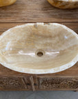 Oval Rugged Onyx Stone Basin 