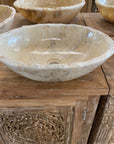 Oval Rugged Onyx Stone Basin 