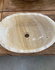 Oval Rugged Onyx Stone Basin 