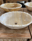 Oval Rugged Onyx Stone Basin 