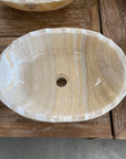 Oval Rugged Onyx Stone Basin 