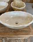 Oval Rugged Onyx Stone Basin 