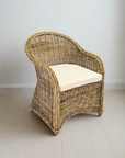 Rattan Curved Grey Arm Chair