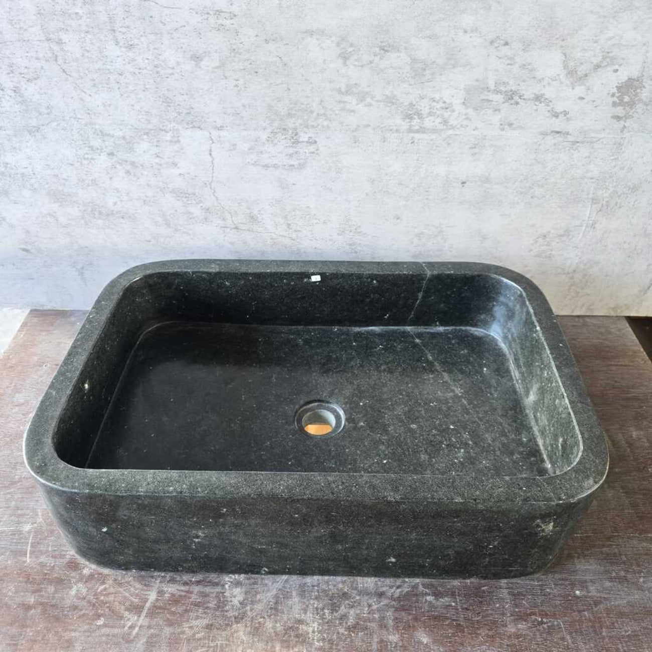 Rectangle Andesite Stone Basin 03