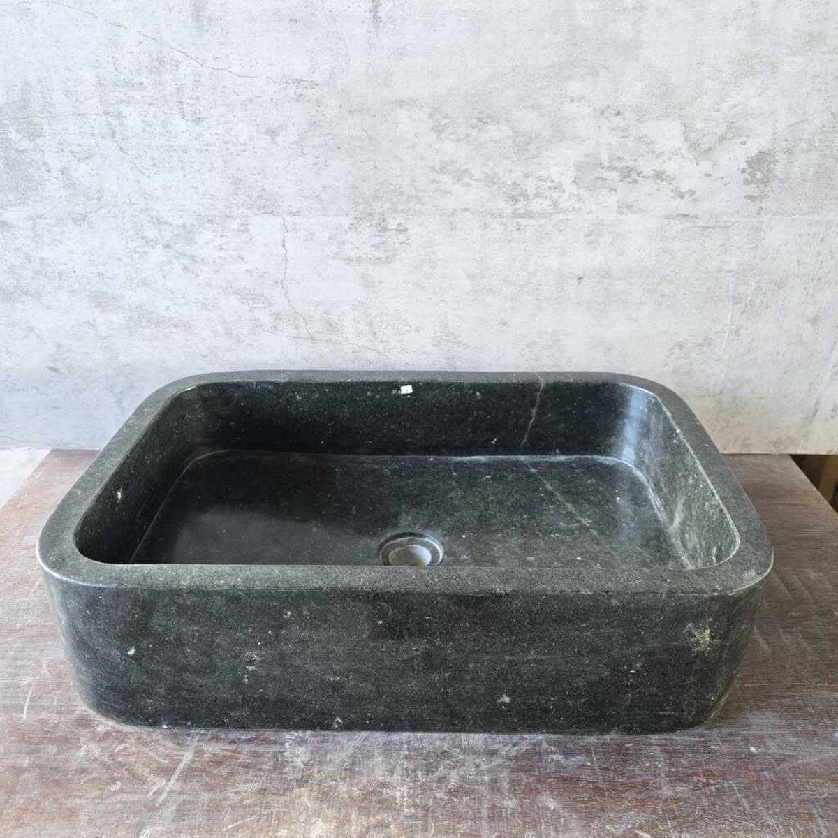 Rectangle Andesite Stone Basin 03