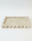 Rectangle Scallop Marble Stone Tray