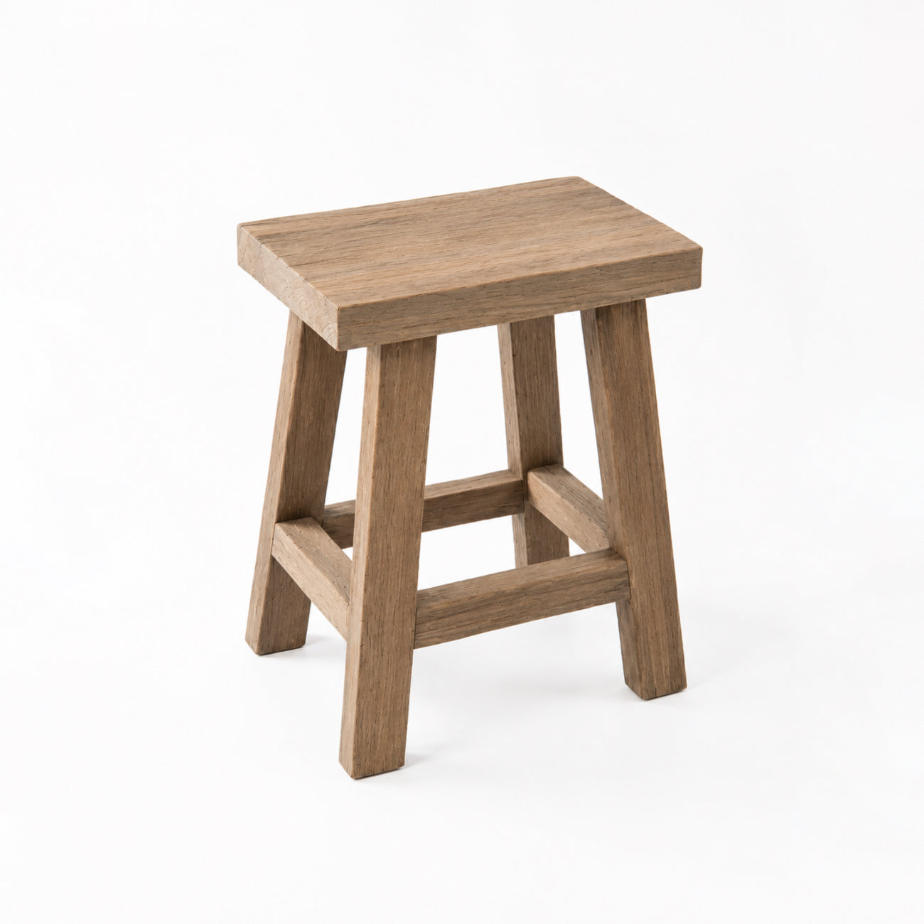 Rectangular Rustic Teak Stool 45cm | Pre Order
