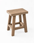 Rectangular Rustic Teak Stool 45cm | Pre Order