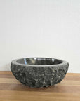 Round Andesite Chisel Stone Basin 04 | Pre Order - Arriving End Nov