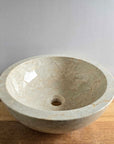 Round Beige Marble Stone Basin 03 | Pre Order
