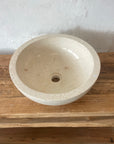 Round Beige Marble Stone Basin 10