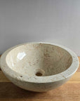 Round Beige Marble Stone Basin 11 | Pre Order