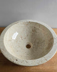 Round Beige Marble Stone Basin 11 | Pre Order