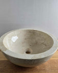 Round Beige Marble Stone Basin 13