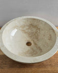 Round Beige Marble Stone Basin 14 | Pre Order