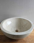 Round Beige Marble Stone Basin 07 | Pre Order
