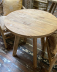 Round Cafe Teak Dining Table 80cm Dia