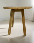 Round Cafe Teak Dining Table 80cm Dia