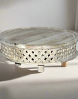 Round Indian Carved Coffee Table