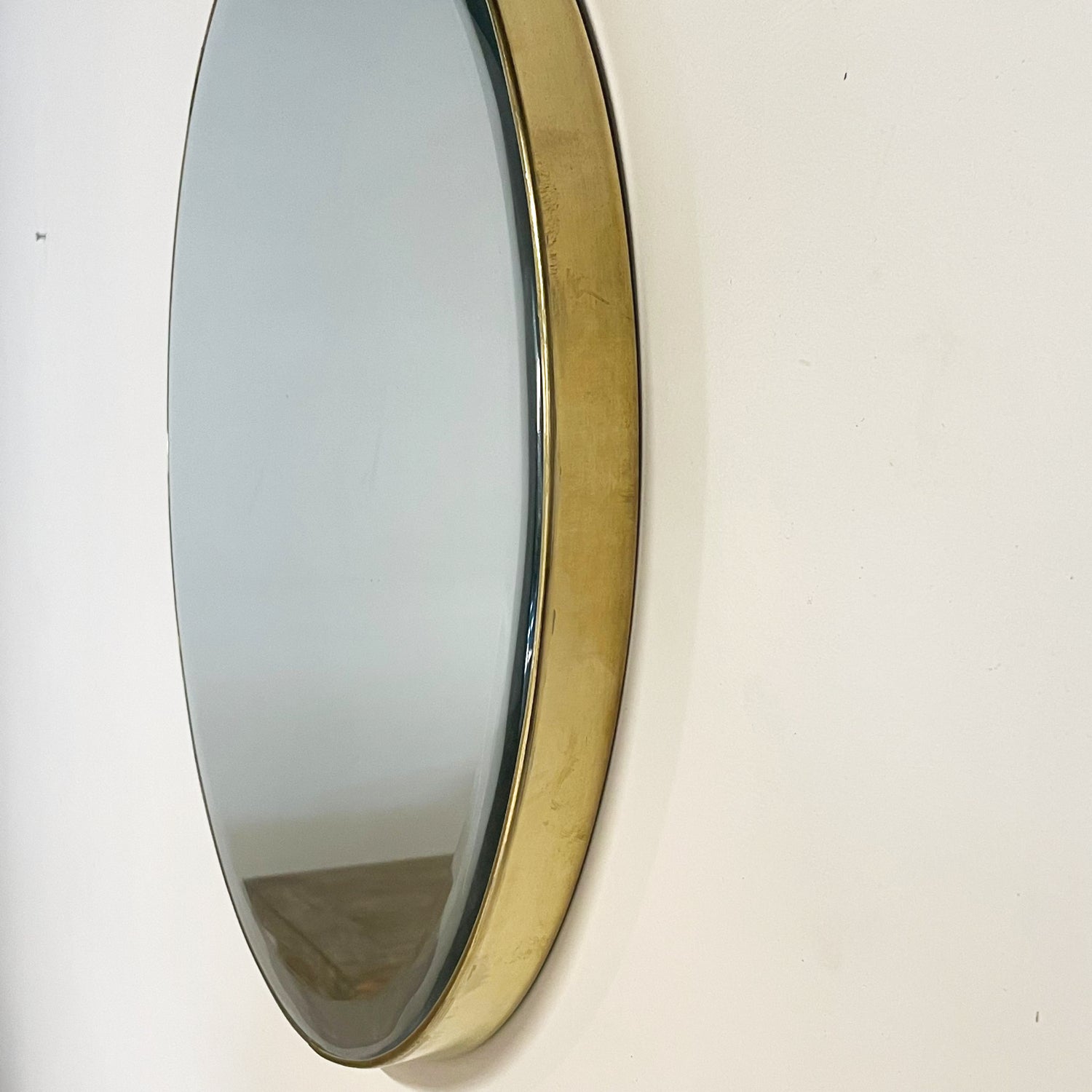Round Metal Bevelled Mirror 50cm Dia