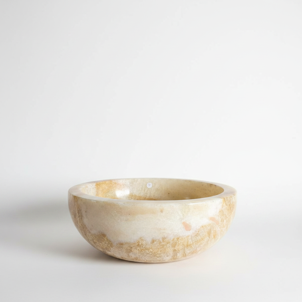 Round Onyx Stone Basin 10 - 40cm Dia x 15cm