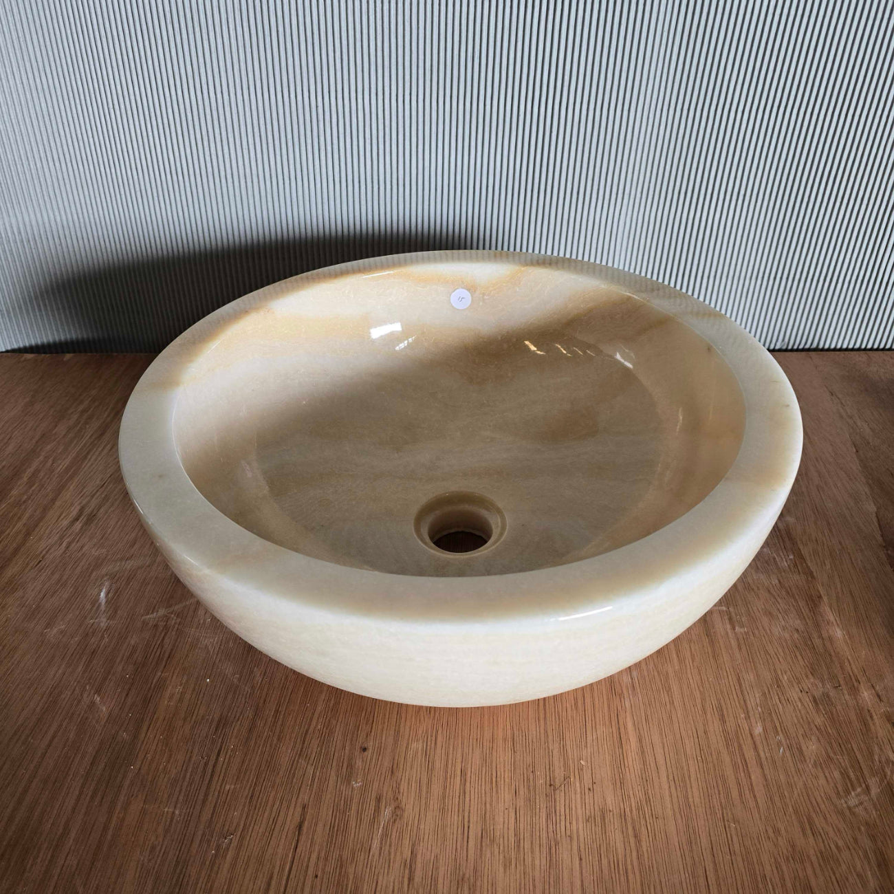 Round Onyx Stone Basin 15 | Pre Order