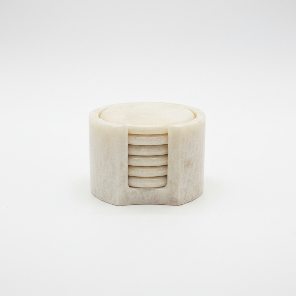 Round Onyx Stone Coaster - Set of 6