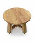 Round Rustic Teak Coffee Table 60cm