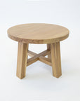 Round Rustic Teak Coffee Table 60cm