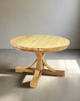 Round Teak Dining Table 120cm Dia