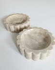 Round Scallop Marble Stone Dish 15cm Dia