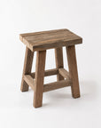 Rectangular Rustic Teak Stool 45cm | Pre Order