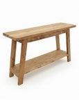 Rustic Teak Shelf 30cm Console Table - 150cm Length