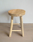 Medium Cabana Rustic Teak Stool 55cm